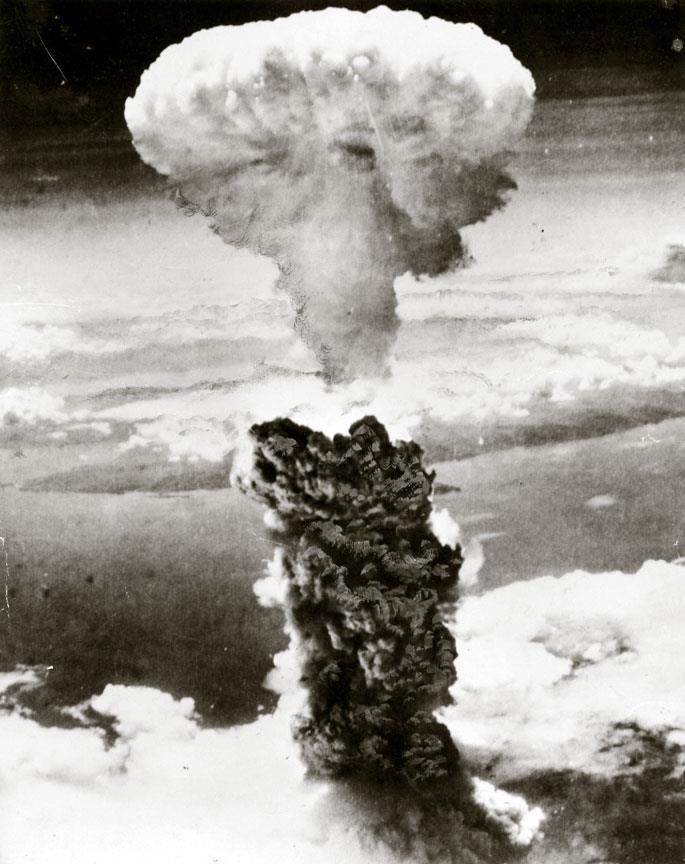 The Mushroom Cloud 8:15 AM, Little Boy was dropped over the center of Hiroshima. It exploded about 2,000 ft.
