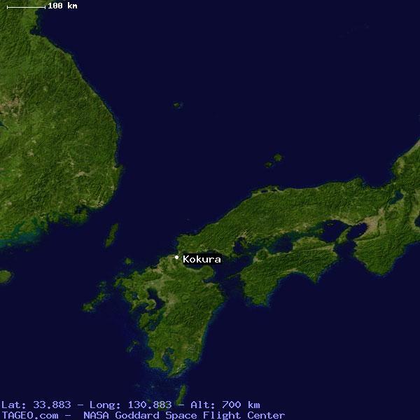 The Japanese city of Kokura {map at left} was the primary target for the second