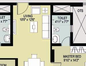 2BHK 2T - East