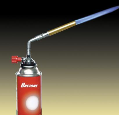 BRAZING GAS TORCH MODEL LG-001 - One touch connection/safety separation - Adjustable flame control/manual Ignition - Blister packing - W/Flux, Welding stick (copper) : option - Fuel : 220g butane gas