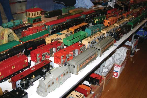A portion of the trains offered by Chuck Brasher.