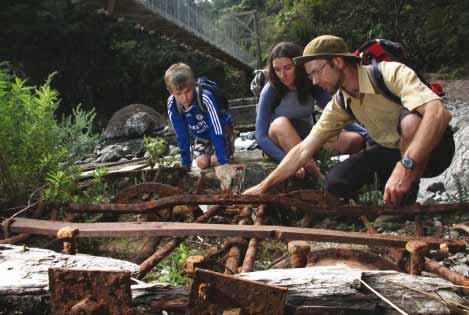 The Kaimai Heritage Trail helps to bring these stories to life in the following locations: Karangahake Gorge Waitawheta Valley Waiorongomai Valley Walks featuring historic sites are marked in this