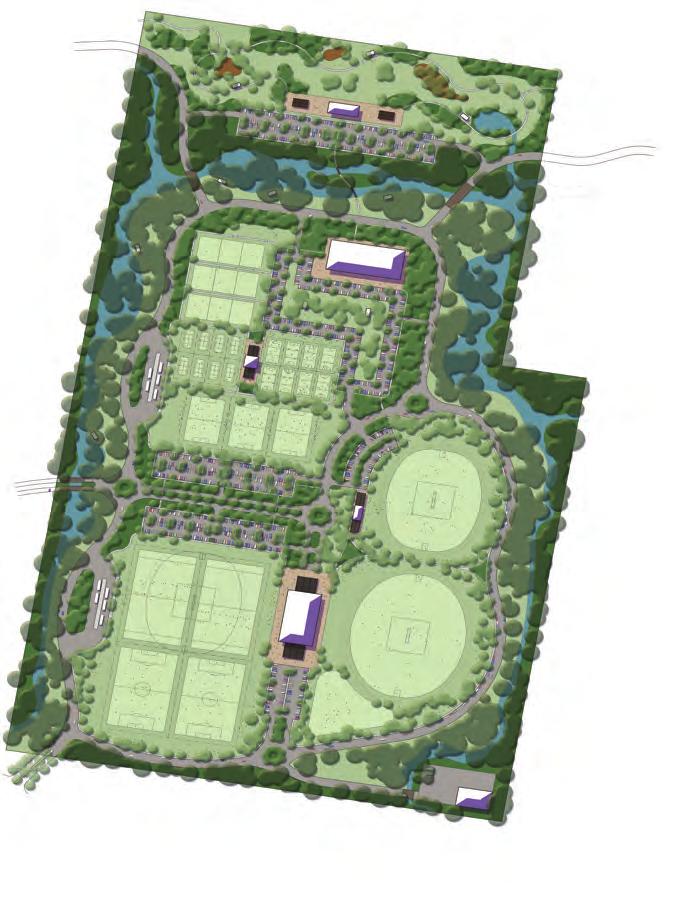 Map 6: Notional layout 20+ hectare sports complex 72