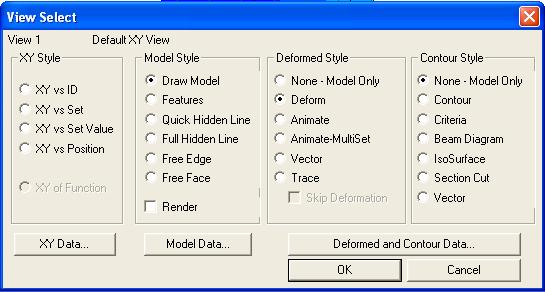 Analiza rezultata Pomaci Prikaz deformiranog oblika: Odaberite View / Select iz padajućih izbornika (ili funkcijska tipka F5)