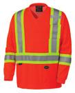 50 Hi-Viz Traffic Micro Mesh Long-Sleeved Safety Shirts V1040850 5591 $19.