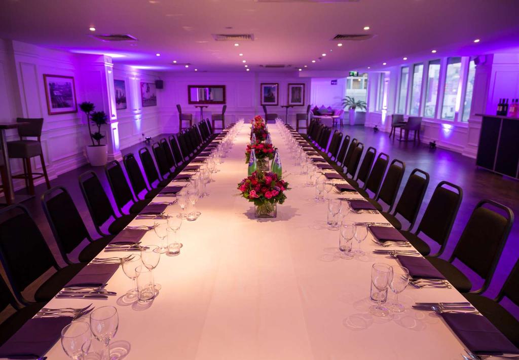 Dine in style The skyline of London will be your backdrop as you and your guests take a seat in our fantastic open plan