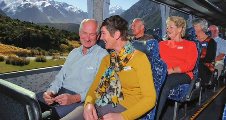 RELAXED PACE Scenic Coach Tour See sights and iconic locations not visited on the cruise in the comfort of a modern coach, traverse the roads in the safe hands of your professional Coach Captain and
