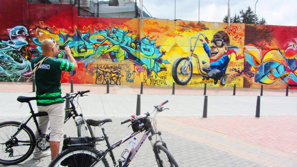 Bike tour of La Candelaria and world renown graffiti murals Cruise the capital s historic colonial district, La Candelaria, by bike with one of our young, dynamic and incredibly smart historians.