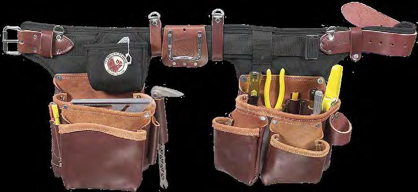 2 lb. 5060 Style 5017DB Style 9596 - Adjust-to-Fit Industrial Pro Electrician Top of the line all leather bag Adjust-to-Fit set for the commercial electrician provides a