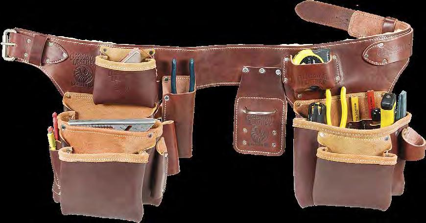 All Leather Tool Belt Systems The Pro Leather Series is constructed of premium top grain cow hides tanned to our stringent specifications with a special