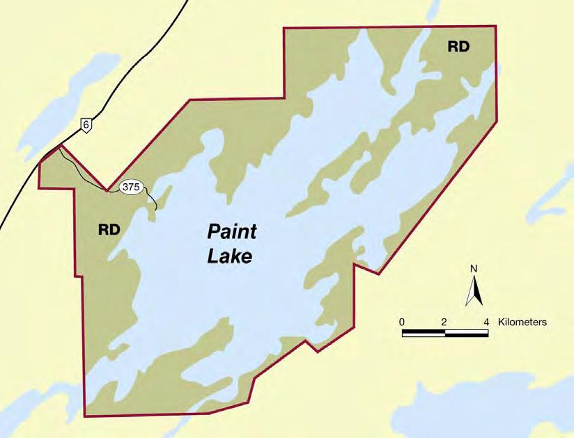 Paint Lake Land Use Categories Drawn from Director of Surveys Plan # 20389 Recreational Development (RD) Size: 22,740 ha or 100% of the park.