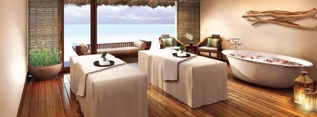 The Spa by Clarins Open: From 10am to 8pm Step into a haven of tranquility at the first and only The Spa by Clarins in the Maldives.