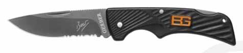 BEAR GRYLLS; COMPACT SCOUT Pocket Folding Knife 7Cr17MoV SS Blade, Glass Bead Finish Nail Nick Lock Back Mechanism Lanyard Hole Retailer: Co-Brand, Every Day Use
