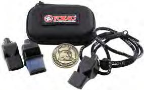 5V LR44 Battery Kit Includes: Fox 40 Sonik Blast CMG Pealess Whistle (120 db) Digital Stopwatch Ball Pump 3 Ball Pump Pins Stopwatch includes a 1.