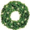 901466 47% 7 99 24" Canadian Pine Unlit Wreath