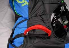 reserve parachute pocket securely Position the handle in