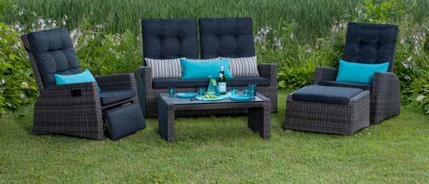 ROYALE DEEP SEATING Set includes: Glider Chair, Club Chair, Loveseat, 24 x 38 Coffee Table and Ottoman. REG. $2854.95 NOW $1999.