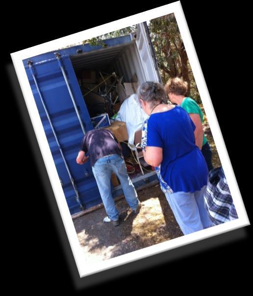 LIONS CLUB KING ISLAND NEWSLETTER AUGUST 2016 Issue # 5 Before & After Sharon Benn & Ricci Bishop closing the container bound for PNG. At the other end checking out the goods.