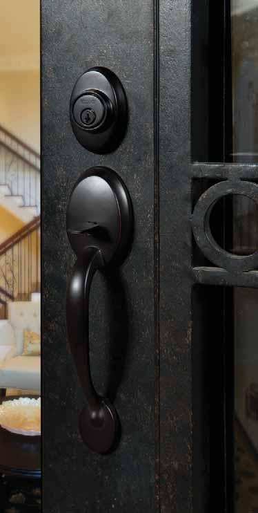 HARDWARE Handles and locksets add both an important aesthetic and functional accent to your door.