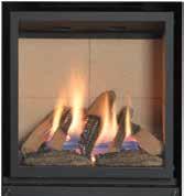 8kW 80% efficiency Fireslide or remote control Simplex burner technology Can be fitted into wall or