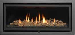 Inspire 1000 Fireslide Product features and benefits Max heat output 4.9kW Min heat output 1.