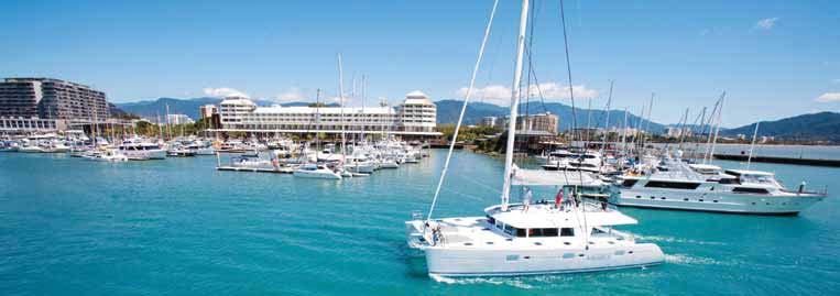 Cairns CAIRNS Cairns Marina If you're after the perfect base to explore the Great Barrier Reef, rainforest and tropical islands, then Cairns is the place to be.
