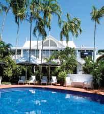 Cairns The Hotel Cairns Corner Abbott and Florence Streets, Cairns Pay Wi-Fi (public areas) 24 hour reception Restaurant Bar Room service (limited) Pool Spa Gymnasium Guest laundry