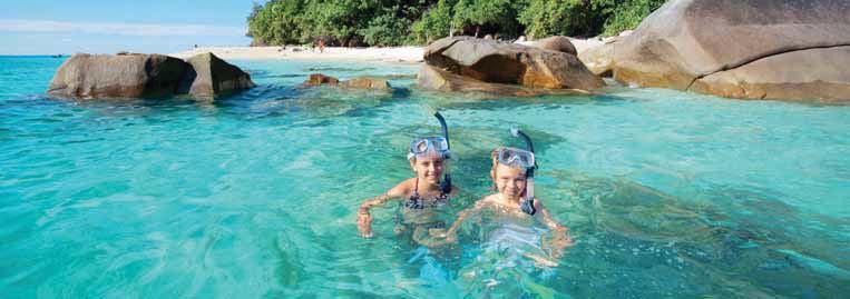Tropical North Queensland Islands TROPICAL NORTH QUEENSLAND ISLANDS Fitzroy Island Heaven is when you set eyes on the luxury accommodation of Lizard and Orpheus Islands.