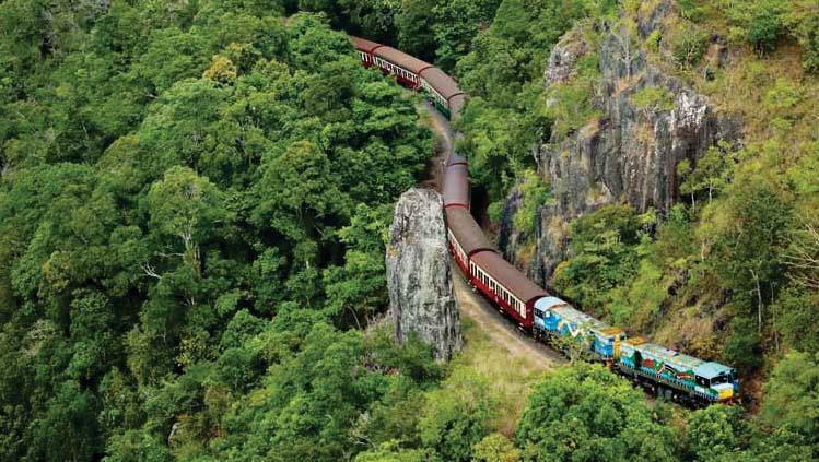 Travel Tips Kuranda Scenic Railway How to Get There BY AIR Cairns Airport is the gateway to Tropical North Queensland. Air New Zealand operates direct flights from Auckland twice a week.