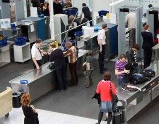 the aeroplane Step 1: Go to the check-in desk, give them your bags and collect your tickets.