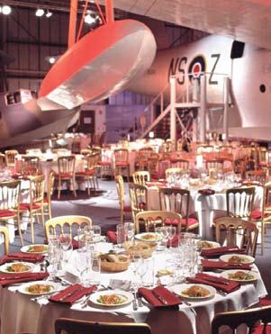 Dinner will then be served beneath the wings of the magnificent Sunderland Flying Boat, seating up to 150