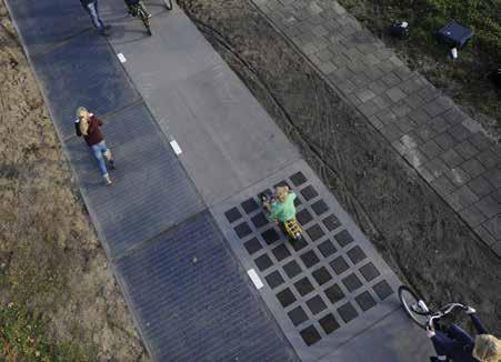 Građevinar 3/2018 ZANIMLJIVOSTI SolaRoad u Nizozemskoj služit će kao uzorak za ispitivanje da bi se istražilo može li generirati dovoljno energije za selo u kojem živi 3400 stanovnika.