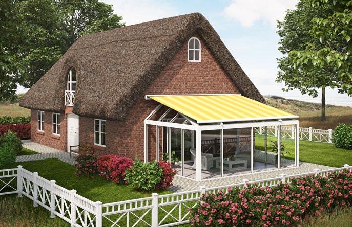 Your very own comfortably cool conservatory. markilux 8800 Excellent solar protection for up to 36 m2 with only one cover. Even larger glass surfaces can easily be shaded with a coupled unit.