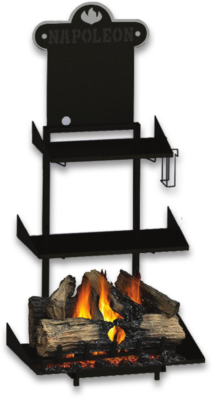 to set up and install Perfect for showrooms and/or tradeshow displays Gas Log Display Stand