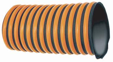 NL6030 ~ RFH THERMOPLASTIC RUBBER DUCTING W/ EXTERNAL WEAR STRIP DCT NL6030 is used in similar applications as our NL6025 RFH listed on the previous page, but this incorporates an orange, hardened