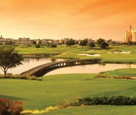 courses designed by golf legends; Jack Nicklaus, Tom Watson and Arnold Palmer.