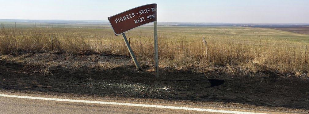 Wildfires Signs and guard rails across the state have been damaged or destroyed along highways where wildfires have burned since March 4.