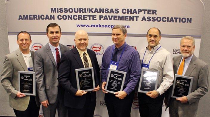 Awards Projects recognized: Three KDOT highway projects were honored at the 37th annual Portland Cement Concrete Pavement conference Kansas Paving Awards on March 1 in Kansas City, Mo.