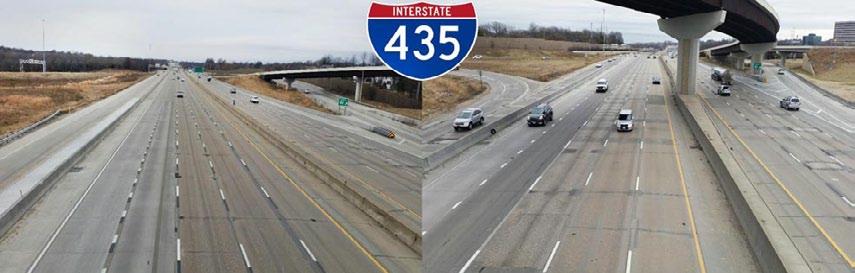 District One Two-year I-435 project underway: A concrete pavement replacement project began on March 5 on a 2.5-mile stretch of I-435 from half-mile west of U.S.