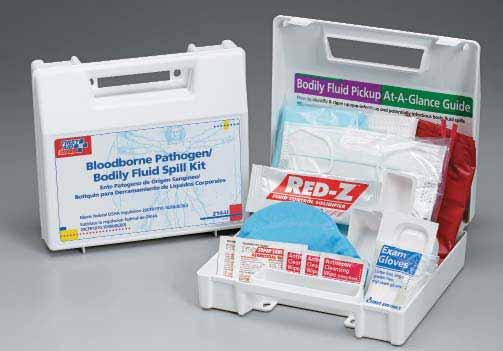 Personal antimicrobial wipes 1 ea Bodily Fluid Pick-up Guide 214-U/FAO 21-piece, Bloodborne Pathogen/Bodily Fluid Spill Kit qty.