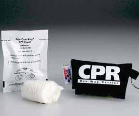 CPR Products CPR One-Way Valve Faceshield, Latex Free, with Keychain J554 30/bx CPR faceshield in woven nylon pouch on