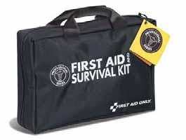 Emergency Survival Kits FA-462 168-piece First Aid Survival Kit Basic preparedness. Constructed of durable ballistic nylon, with deep side pockets and our patent-pending clear-pocket pages.