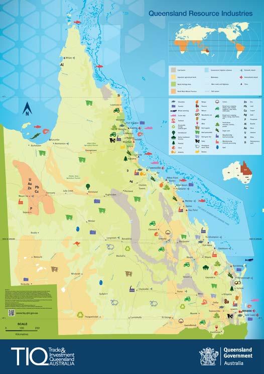 Queensland Food and Agribusiness 86% of Queensland is agricultural land,highest percentage in states and territories 2015-16 agricultural
