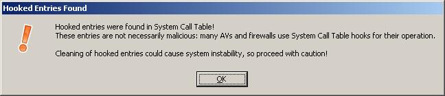 4.5 Otkrivanje izmjena u tablici sustavskih poziva U praktičnom dijelu načinjena je i podrška za otkrivanje izmjena u tablici sustavskih poziva (SSDT tablica u operacijskom sustavu Windows) te