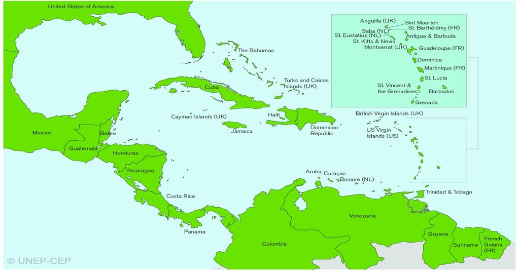 Caribbean Environment Programme (CEP) - one of the 18 Regional Seas Programmes of UNEP -For the Wider Caribbean region -Legal framework by