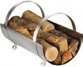 20 inc Vat AC901e Curved firewood basket is made of polished stainless steel and suitable for logs up to 500 mm 105.