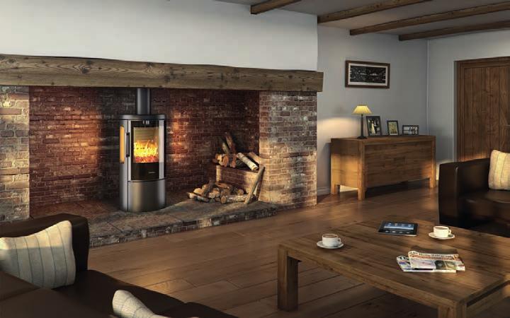 Hwam 3630/3640 Wood burning stoves Hwam 3630 with glass door Design features Autopilot or IHS Side viewing glass Unique door locking system Top or rear flue connection Description Colour Order Code