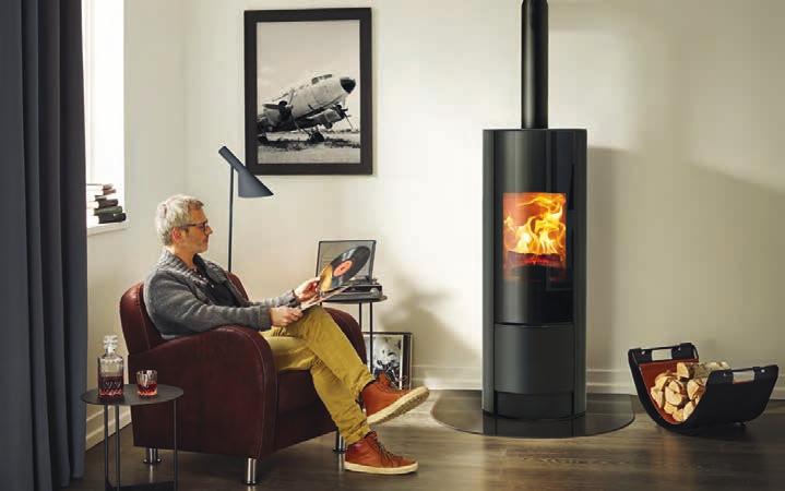 Rika Swing Wood burning stove Rika Swing Design features zz Unique contemporary design zz Large flame profile zz Optional external air zz Top or rear flue zz Rikatronic 4 option Dimensions mm A