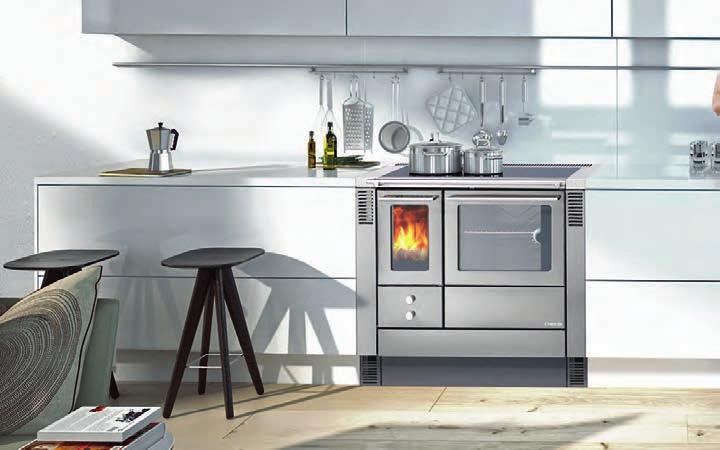 Lohberger Varioline Wood Wood burning cookers Lohberger Varioline Wood, with heat panels in Anthracite Design features l Modern aesthetic design l Choice of colours l Jetfire combustion technology l