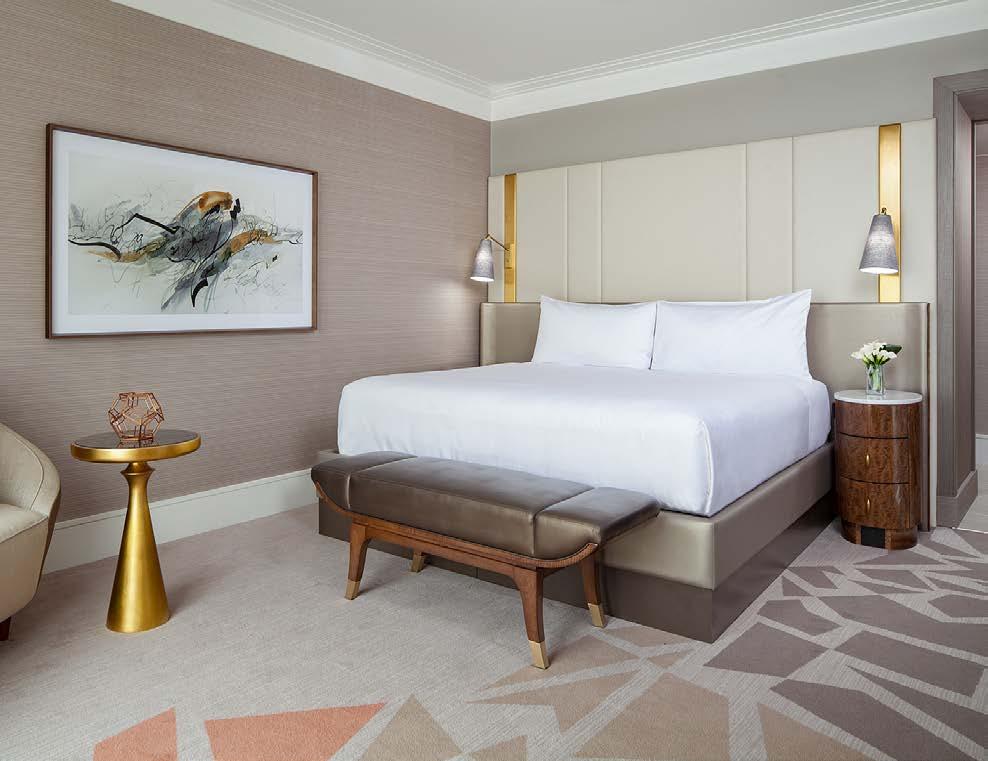 KING DELUXE ROOMS Step into luxury in our King Deluxe Rooms, offering 380 square-feet and beautiful courtyard views, your choice of king or double beds, and spacious work and sitting areas.